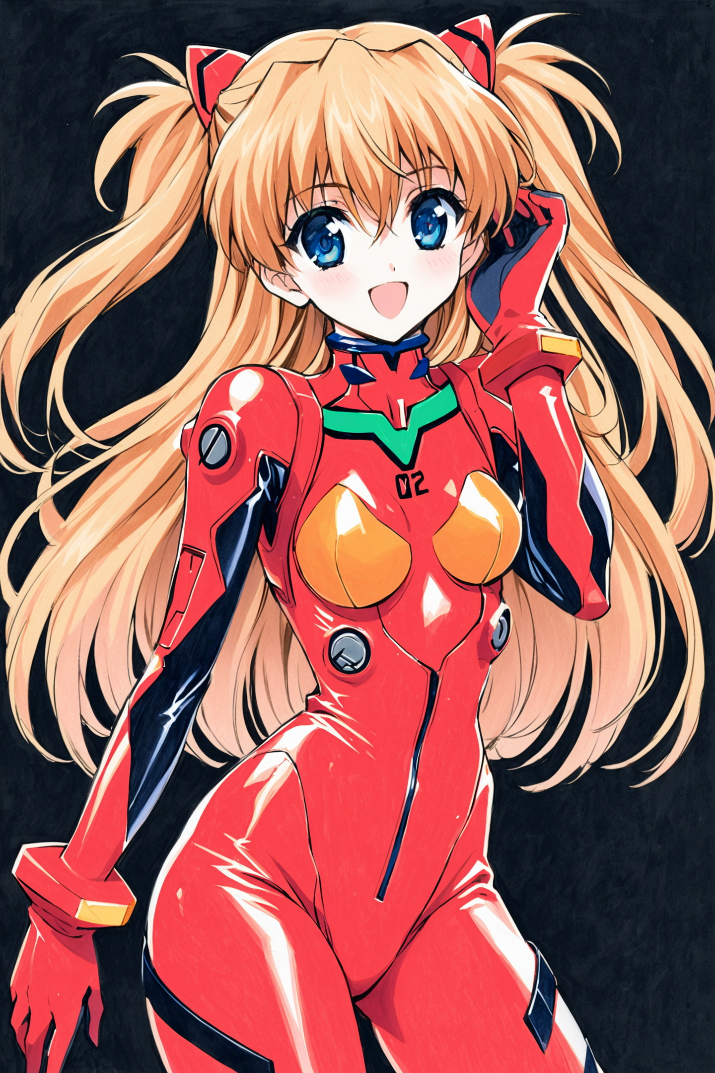 28673-1372242864-1girl,long hair,plugsuit,bodysuit,souryuu asuka langley,pilot suit,bracer,blue eyes,smile,open mouth,breasts,bangs,turtleneck,so.png